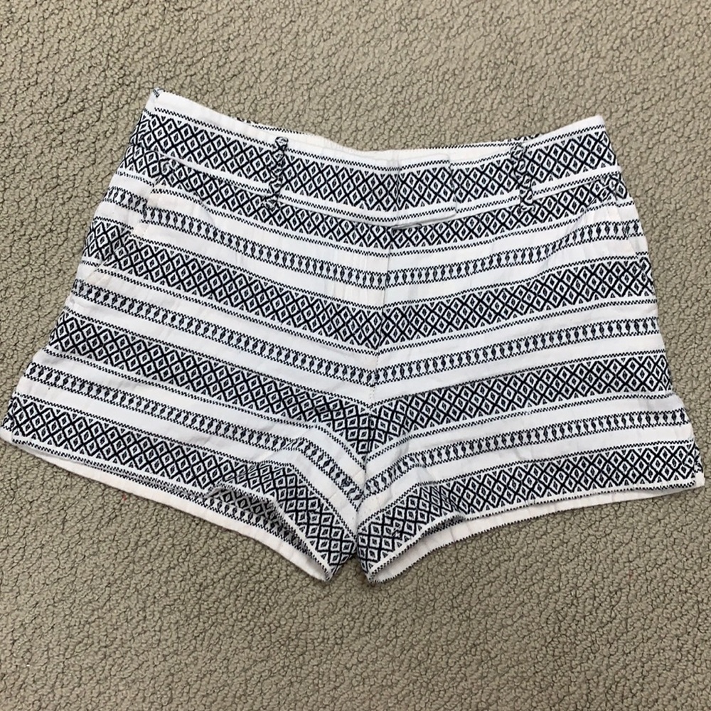 Black and white chino shorts